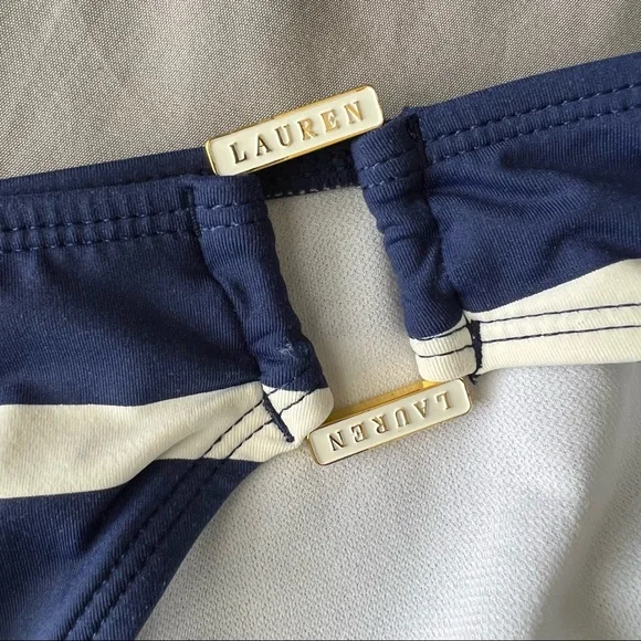 Lauren by Ralph Lauren Striped Bikini Bottom XL Navy and White - Picture 3 of 12